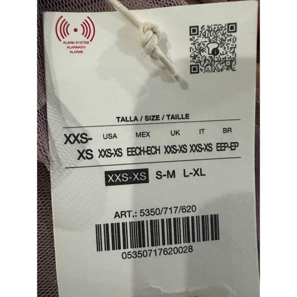 NWT Zara Romantic Pink Velvet Tulle Midi Dress, Size XXS-XS - Picture 10 of 10